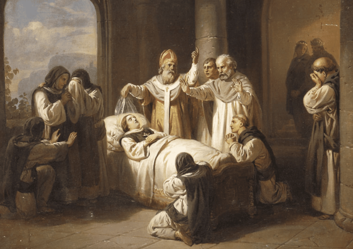 Symbols of anointing the sick